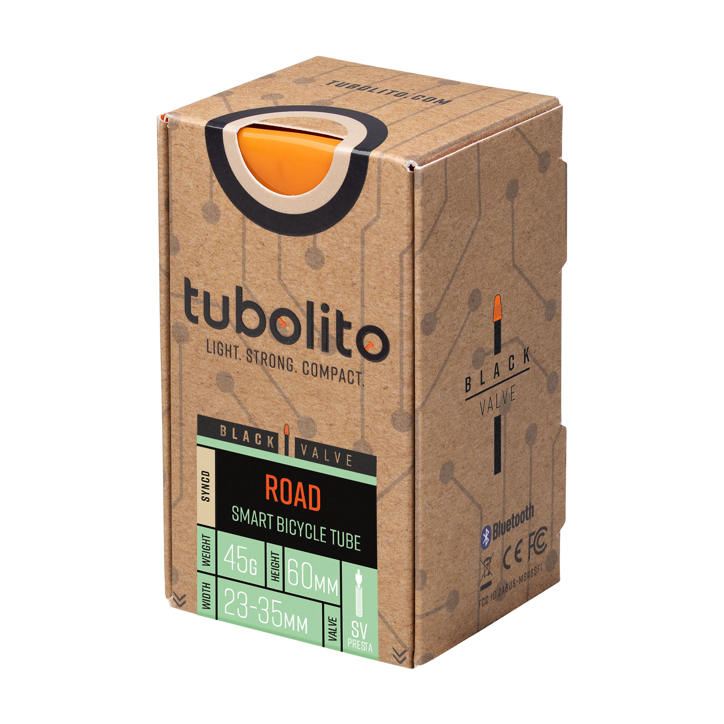 Tubolito Tubo Road SYNCD SV60 slanga umbúðir frá hlið