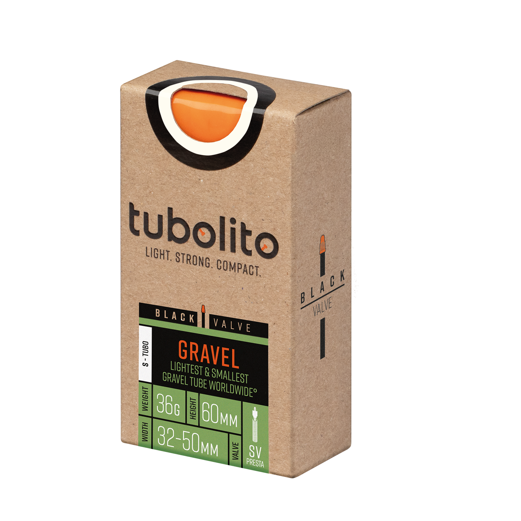 Tubolito S-Tubo Gravel SV60 slanga umbúðir frá hlið